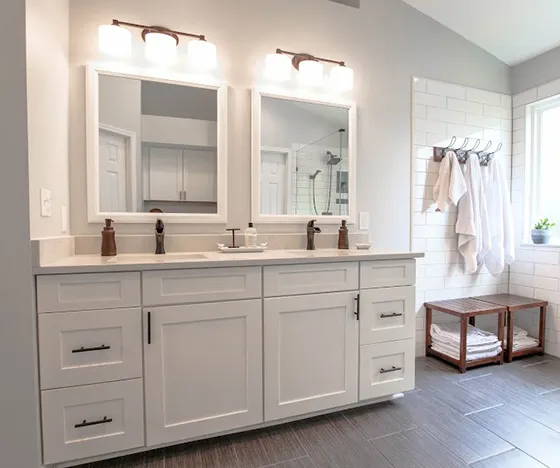 Bathroom with double vanity