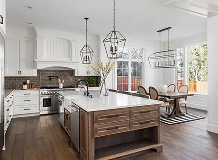 Large open concept kitchen