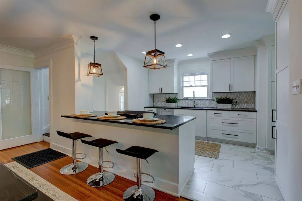 Molly Kitchen Remodel - White Kitchen - Custom Cabinets - Backsplash - Indianapolis